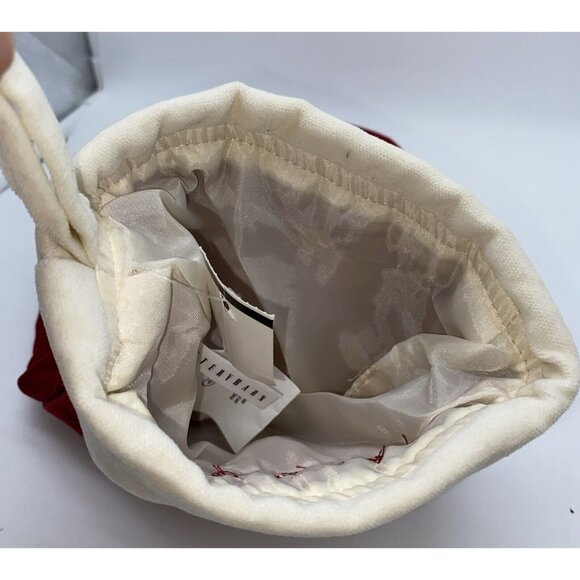 Pottery Barn Victoria Velvet Christmas Holiday Stocking Red Monogrammed 14 inch - Picture 6 of 9